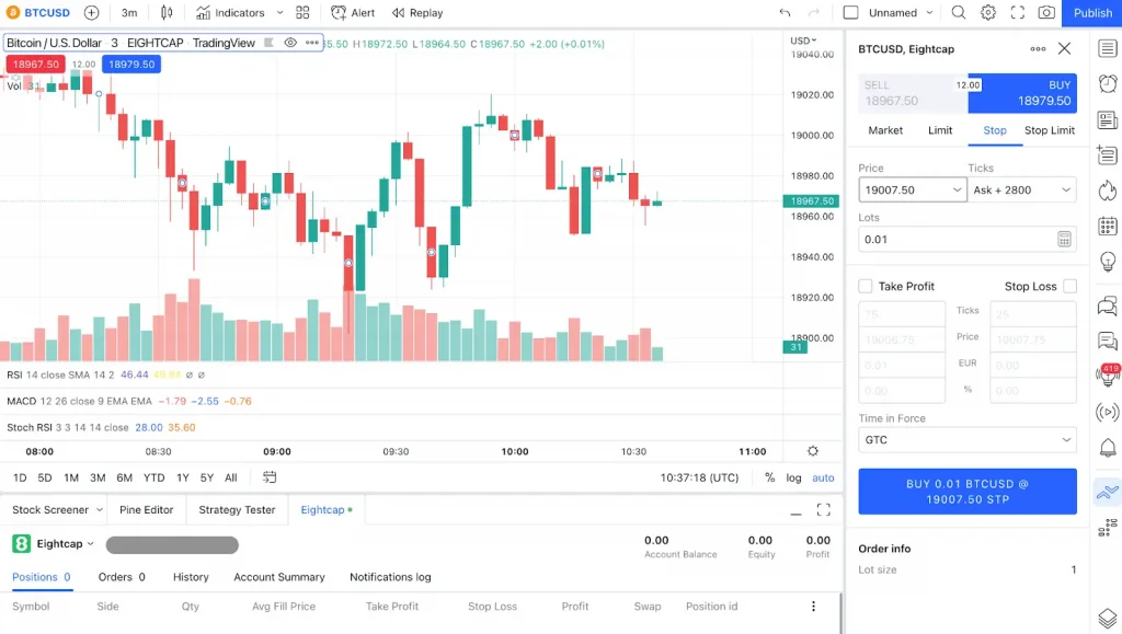 EightCap how to start